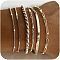 6Pcs Bohemian Style Alloy Chain Bracelets Kit for Women, Platinum, 7-7/8 inch(20cm)