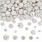 arricraft 150 Pcs Polymer Rhinestone Clay Beads, 5 Sizes White and Silver Shiny Pave Disco Ball Clay Beads Diamond Beads Round Crystal Clay Beads Charms for DIY Jewelry Making
