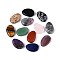 Natural Mixed Stone Pendants, Teardrop Charms, Mixed Dyed and Undyed, 29.5~30.5x19.5~20.5x8~11mm, Hole: 2~3mm
