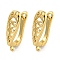 Rack Plating Brass Hoop Earring Findings, Cadmium Free & Lead Free, Long-Lasting Plated, Real 18K Gold Plated, 18x6mm, Hole: 1.2mm, Pin: 11x1mm