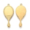 304 Stainless Steel Pendants, Laser Cut, Mirror, Golden, 32.5x14x2mm, Hole: 1.2mm