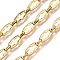 Ion Plating(IP) 304 Stainless Steel Hollow Cross Link Chains, Unwelded, Real 18K Gold Plated, 13.5x6.5x1.4mm