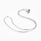 Non-Tarnish 304 Stainless Steel Snake Chain Necklaces, with 304 Stainless Steel Clasps, Stainless Steel Color, 17.5 inch(44.5cm), 1.2mm