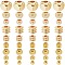 160Pcs 9 Styles Brass Spacer Beads, Long-Lasting Plated, Textured Cube, Mixed Color, 3~6x3~5.5x3~5.5mm, Hole: 1.8~2.5mm