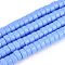 Opaque Solid Color Glass Beads Strands, Flat Round, Cornflower Blue, 6~6.5x3~3.5mm, Hole: 0.8mm, about 114~116pcs/strand, 14.76~14.96 inch(37.5~38cm)