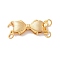 Brass Box Clasps, Textured, Bowknot, Golden, 19.5x8x4.5mm, Hole: 2.3mm