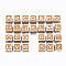 304 Stainless Steel Beads, with Enamel, Pink, Cube with Letter, Stainless Steel Color, Letter A~Z, 7x7x7mm, Hole: 2mm