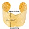 European and American Style 304 Stainless Steel Cuff Bangles for Women, Real 18K Gold Plated