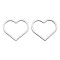 Non-Tarnish 304 Stainless Steel Linking Rings, Heart, Stainless Steel Color, 22.5x25x1mm