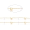 Brass Handmade Beaded Chain, Curb Chains, with CCB Plastic Imitation Pearl Bead, Long-Lasting Plated, Soldered, with Spool, Star, Real 18K Gold Plated, 2x1x0.8mm, Bead: 4mm, Star: 5.5x6.5x3mm, about 32.8 Feet(10m)/roll