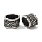 304 Stainless Steel Slide Charms, Oval, Antique Silver, 12x17x12mm, Hole: 13.5x9mm