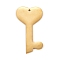 304 Stainless Steel Pendants, Manual Polishing, Laser Cut, Heart Key, Golden, 34.7x20x0.8mm, Hole: 1.2mm