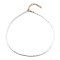 Round Opaque Colours Glass Seed Beaded Necklaces, with Alloy Lobster Claw Clasps, Golden, White, 15.07 inch(38.5cm)