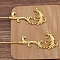 Iron Hair Stick Findings, with Alloy Phenix and Hole, Golden, 183x32mm