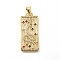 Rack Plating Brass Micro Pave Cubic Zirconia Pendants, Long-Lasting Plated, Lead Free & Cadmium Free, Snake, 35.5x15x2.5mm, Hole: 5x3mm
