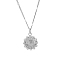 Non-Tarnish 304 Stainless Steel Sunflower Pendant Necklaces for Women, Stainless Steel Color, 15.75 inch(40cm)