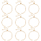 10Pcs Adjustable 304 Stainless Steel Cable Chain Slider Bracelet/Bolo Bracelets Making, with Brass Cubic Zirconia Charms, Golden, Single Chain Length: about 5-1/4 inch(13.3cm)