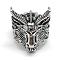 Alloy Finger Rings, Cattle, Size 11, Antique Silver, 21mm