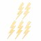 Rack Plating 201 Stainless Steel Pendants, Etched Metal Embellishments, Nickel Free, Lightning Bolt, Real 18K Gold Plated, 38x10x0.4mm, Hole: 1.5mm