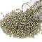 TOHO Round Seed Beads, Japanese Seed Beads, (369) Inside Color Black Diamond/Orange Crme Lined, 8/0, 3mm, Hole: 1mm, about 222pcs/10g