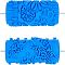 OLYCRAFT 2Styles 190mm Patterned Paint Roller Decorative Rubber Roller Textured Rubber Rollers Wall Texture Stencil Brush for Furniture Wall Ceiling Cabinetry -Royal Blue