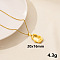Vintage Stainless Steel Geometric Rectangle Pendant Necklace for Women
