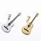 304 Stainless Steel Big Pendants, with Enamel, Guitar, Mixed Color, 50x19x2.5mm, Hole: 9x5mm