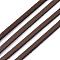 Faux Suede Cord, Faux Suede Lace, One Side Covering with Imitation Leather, Saddle Brown, 2.7x1.4mm, about 98.42 yards(90m)/roll