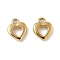 304 Stainless Steel Charms, Heart Charm, Golden, 7x5.5x1.5mm, Hole: 0.9mm