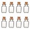 Glass Jar Bead Containers, with Cork Stopper, Wishing Bottle, Clear, 16x28mm, Bottleneck: 10mm in diameter, Capacity: 4ml(0.13 fl. oz)