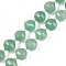 Natural Green Aventurine Beads Strands, Faceted, Lantern, with Seed Beads, 10x9mm, Hole: 1.2mm, about 33~34pcs/strand, 15.51~16.10 inch(39.4~40.9m)