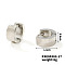 Fashionable 304 Stainless Steel Mirror Polished Hoop Earrings for Hip-hop Street Style, Stainless Steel Color, 13x3mm