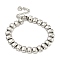 Non-Tarnish 304 Stainless Steel Rectangle Link Chain Bracelets, Stainless Steel Color, 6-1/4 inch(16cm)