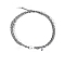 Men's Constellation Stainless Steel Necklace, Cable & Curb Chains Double Layer Necklace, Pisces, 20.08~31.50 inch(51~80cm)