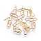 Brass Stud Earring Components, Nickel Free, Oval, Real 18K Gold Plated, 31x7.5mm, Pin: 0.6mm