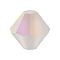 Preciosa® Crystal Beads, Czech Crystal, Bicone(451 69 302 Rondelle), 00030 20019 Crystal AB Matt, 4mm, Hole: 0.8mm