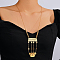 Brass Heart & Geometric Shape Pendant Necklaces, Real 18K Gold Plated, 27.24 inch(69.2cm)