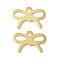 201 Stainless Steel Pendants,  Bowknot Charms, Golden, 8x12x0.5mm, Hole: 1.2mm