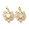 Brass Micro Pave Cubic Zirconia Pendants, Cadmium Free & Nickel Free & Lead Free, with Shell, Heart, Real 18K Gold Plated, 17x16x5mm, Hole: 5x3mm