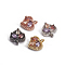 Brass Micro Pave Cubic Zirconia Charms, Heart, Colorful, Mixed Color, 9.5x8.5x3.5mm, Hole: 1.4mm
