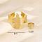 Eagle Alloy Cuff Bangles & Rings Sets for Women, Golden, Inner Diameter: 60mm