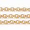 Ion Plating(IP) 304 Stainless Steel Cable Chains, Soldered, with Spool, Oval, Real 18K Gold Plated, 2.5x2x0.5mm, about 32.8 Feet(10m)/roll