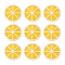 Hawaii Lemon Slice Resin Glitter Powder Pendants, Flat Round, Yellow, Size: about 34~35mm in diameter, 3~4mm thick, hole: 2mm