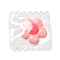 Cute Plastic Pendants, with Resin Cabochon Inside, Candy Charms, Flower, 29~37x29~29.5x5~6mm, Hole: 1mm