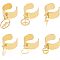 UNICRAFTALE DIY Charm Cuff Ring Making Kit Including Stainless Steel Open Ring Findings Heart Pendant Leaf Charms Lightning Peace Sign Charms Link Connectors Golden Open Jump Rings