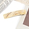 Cellulose Acetate with Rhinestone Hair Barrettes, Rectangle, for Women or Girls, Moccasin, 88mm