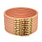 Beech Wood Cross Stitch Embroidery Hoops, Brass Fastener Sewing Tools Accessory, Round, PeachPuff, 75mm
