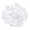 Cat Eye Cabochons, Bamboo Stick, White, 6x4x2mm, 32pcs/box