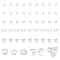 300Pcs 5 Style ABS Plastic Imitation Pearl Beads, Mixed Shape, WhiteSmoke, 26x27.5~28.5x9mm, Hole: 1.5mm, about 60pcs/sryle
