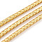 Imitation Leather Cord, PU Leather, Round, Gold, 7mm